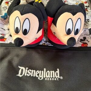 Disney Mickey Mouse Plush Kids Slippers - Black & Red